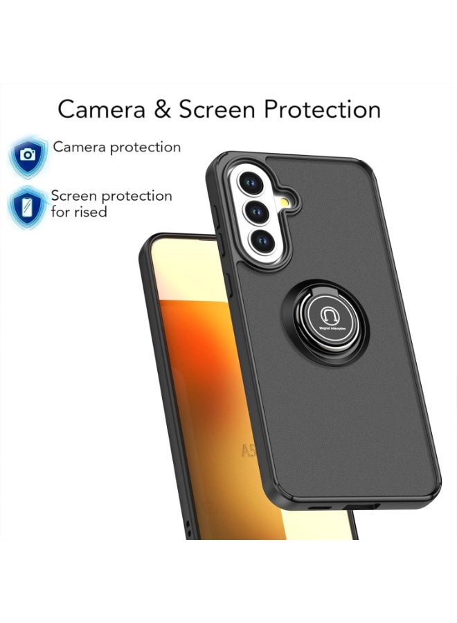 Case for Samsung Galaxy A57 5G with Ring Stand, Matte Translucent Shockproof Bumper Protective Cover for Samsung Galaxy A57 - Image 4